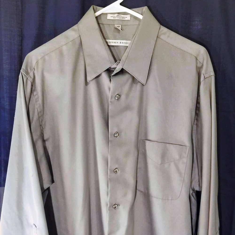 Geoffrey Beene Grey XL Dress Shirt, New w/o Tag